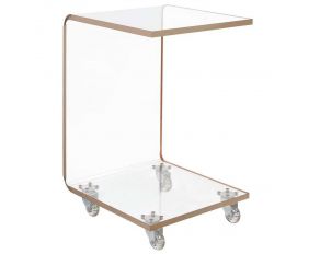 Iris Snack Table in Gold Finish