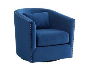 Stanton Swivel Chair in Navy Finish