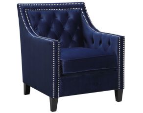 Tiffany Accent Chair in Navy Finish