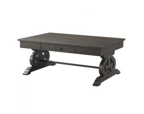 Stone Coffee Table in Charcoal Finish