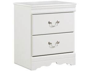 Ashley Furniture Anarasia Two Drawer Nightstand in White