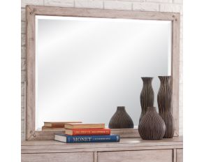 Aurora Landscape Mirror in Whitewash