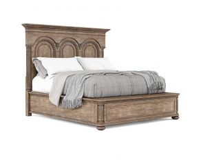 Architrave King Panel Bed in Rustic Almond