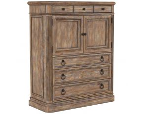 Architrave Door Drawer Chest in Rustic Almond