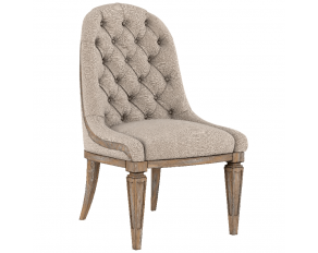 Architrave Upholstered Side Chair in Rustic Almond