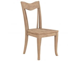 Post Side Chair Wood Seat in Greyed Brown