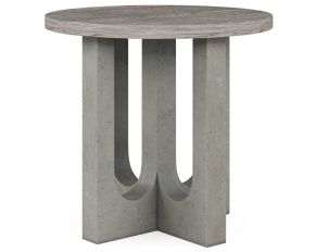 Vault Round End Table in Mink