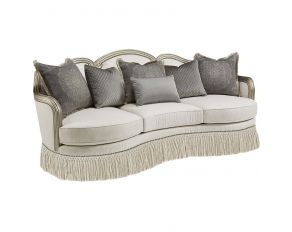 Giovanna Bezel Sofa in Silver