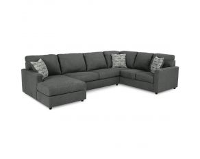 Edenfield 3-Piece Sectional with Left Arm Facing Chaise in Charcoal