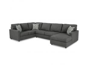 Edenfield 3-Piece Sectional with Right Arm Facing Chaise in Charcoal