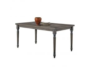 Acme Furniture Wallace Dining Table in Weathered Blue Washed