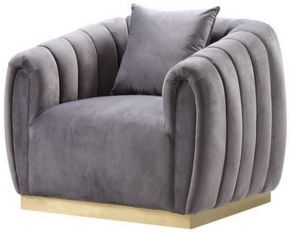 Elchanon Chair with Pillow in Gray