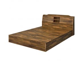 Hestia Queen Storage Bed in Walnut Finish