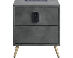 Doris 2 Drawer Nightstand in Gray