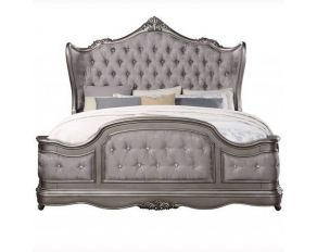 Ausonia California King Upholstered Bed in Antique Platinum Finish