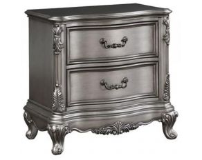 Ausonia Nightstand in Antique Platinum Finish