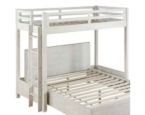 Celerina Twin Loft Bed in Weathered White Finish