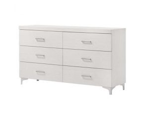 Casilda 6 Drawer Dresser in White Finish