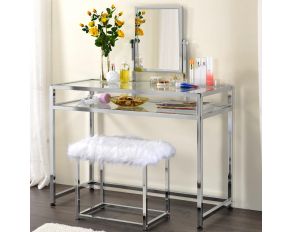 Coleen 3 Piece Vanity Set in Chrome Finish