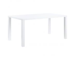 Pagan Dining Table in White High Gloss Finish