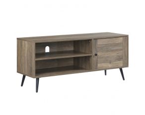 Baina II TV Stand in Rustic Oak and Black Finish