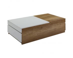 Aafje Coffee Table in Oak and White Finish