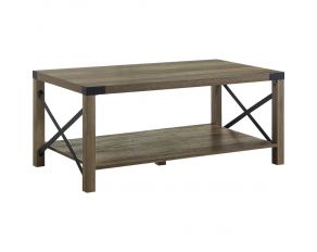 Abiram Coffee Table in Rustic Oak Finish