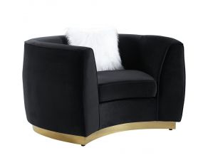 Achelle Chair with Pillow in Black