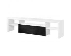 Buck II TV Stand in High Gloss White Finish