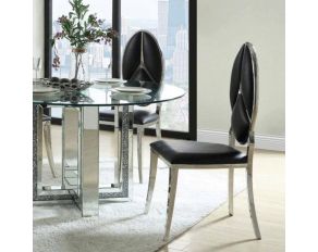 Cyrene 929 Set of 2 Sides Chairs in Black