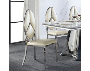 Cyrene Set of 2 Sides Chairs in Beige