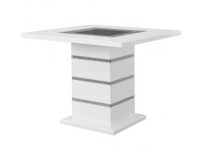 Elizaveta Counter Height Table in High Gloss White