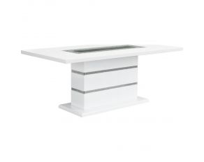 Elizaveta Pedestal Dining Table in White