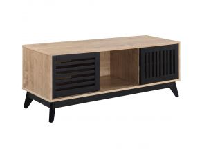 Gamaliel TV Stand in Oak and Espresso Finish