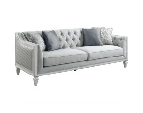 Katia Sofa with 4 Pillows in Light Gray