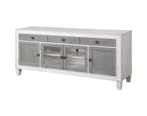 Katia TV Stand in Rustic Gray and White Finish