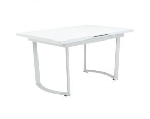 Palton Rectangular Dining Table in High Gloss White Finish