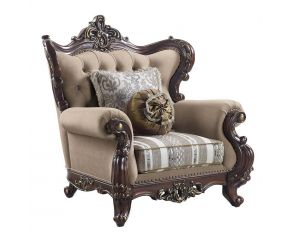 Ragnar Chair with 2 Pillows in Light Brown and Cherry