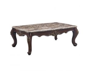 Ragnar Coffee Table with Marble Top In Cherry