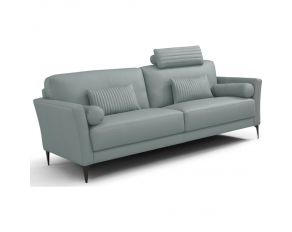 Tussio Sofa with 5 Pillows in Watery Finish