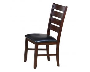 Acme Furniture Urbana Side Chair (Set of 2) in Cherry, Black Pu