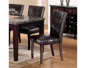 Acme Furniture Side Chair in Espresso PU and Walnut - Set of 2