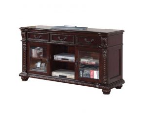 Acme Furniture Anondale TV Stand with 2 Glass Doors in Cherry