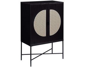 Colson Wine Cabinet in Black Finish