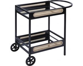 Colson Serving Cart in Black Finish