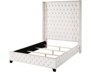 Fabrice Queen Upholstered Bed in Beige Finish