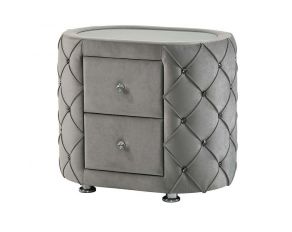 Perine 2-Drawer Nightstand in Gray Finish