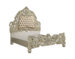 Sorina Eastern King Panel Bed in Antique Gold Finish