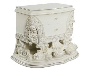 Adara 2-Drawer Nightstand in Antique White Finish