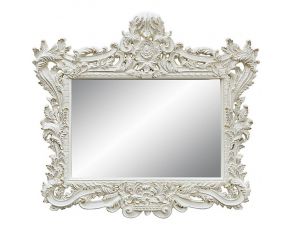 Adara Mirror in Antique White Finish